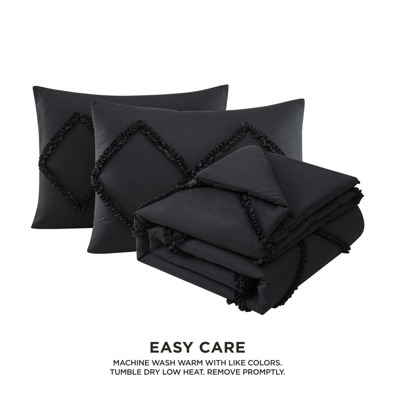 Elegant Comfort 3-Piece Reversible Diamond Stitched Comforter & Shams